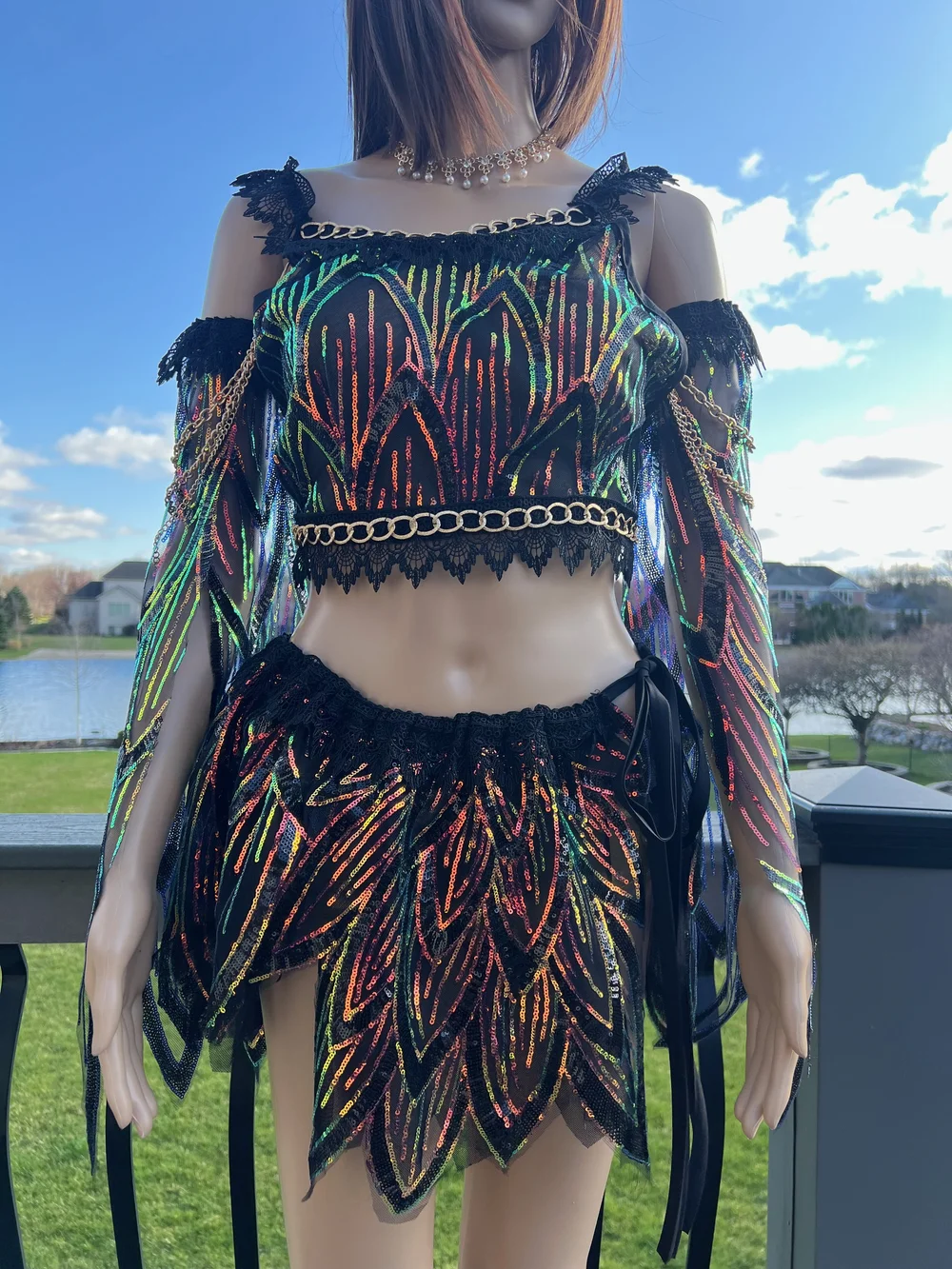 Morgana Luxe Rave Set — Hauteline Bling | Rave Wear Morgana Luxe Rave Set — Hauteline Bling | Rave Wear